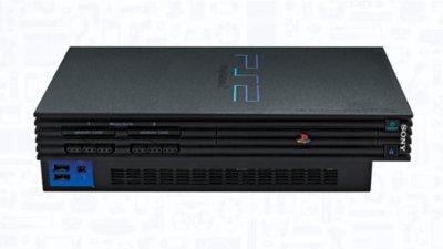PS2 console lying horizontal
