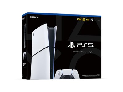 Emballage de la boîte de vente au détail d'une console PS5 édition numérique