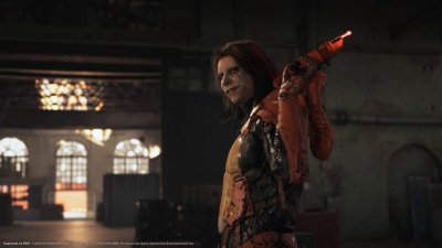 Death Stranding 2: On the Beach screenshot showing Higgs smiling
