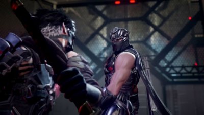Ninja Gaiden 4 screenshot showing Yakumo and Ryu meeting each other