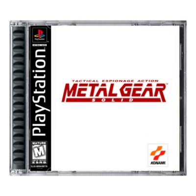 Metal Gear Solid PS1 box art