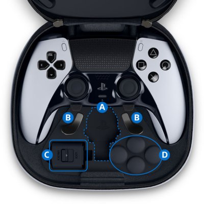 Contenido del estuche del mando DualSense Edge